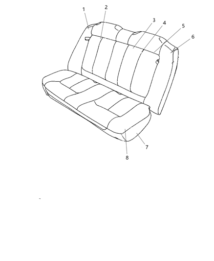 2003 Dodge Neon Seat Cushion, Rear Diagram for XL391DVAA