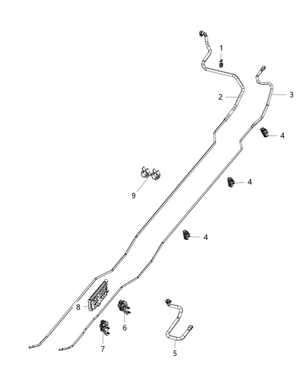 2014 Ram 3500 Pickup Fuel Lines, Rear Diagram 2 - Thumbnail