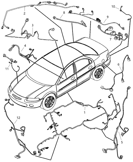 2005 Chrysler Sebring Wiring Tail Lamp Diagram for 4608600AB
