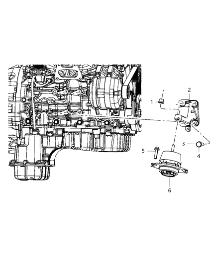 2013 Dodge Durango Engine Mounting Right Side Diagram 1 - Thumbnail