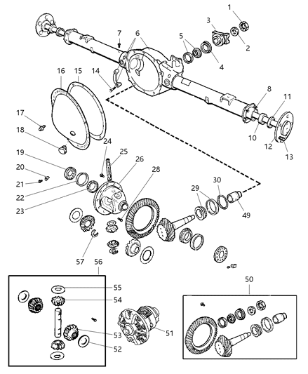 2005 Dodge Dakota Shaft Axle Diagram for 52111791AA
