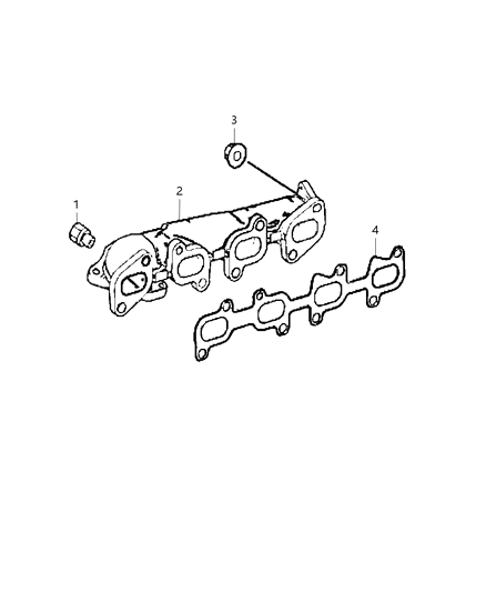 2012 Dodge Caliber Exhaust Manifold & Heat Shield Diagram 2 - Thumbnail