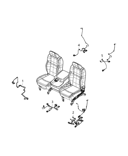 2020 Ram 2500 Wiring - Front Seats Diagram
