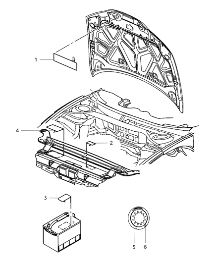 2012 Dodge Challenger A/C Label Diagram for 55037967AA