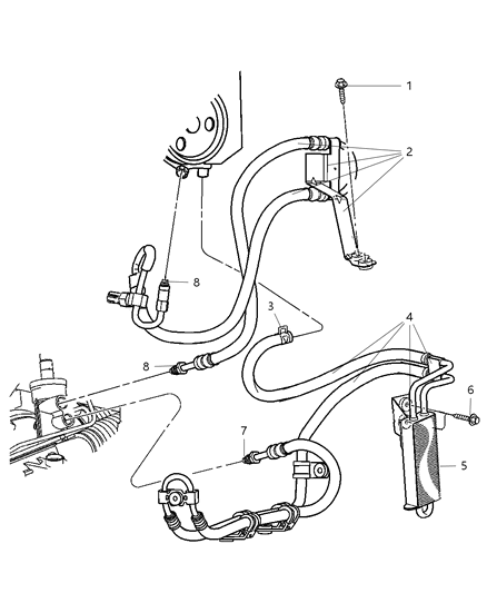 2007 Jeep Liberty Cooler Power Steering With Hose Diagram for 52125431AA