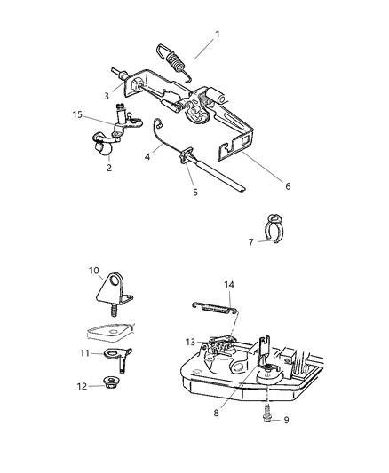 1998 Dodge Ram 2500 Quad & Club Cab Throttle Control Diagram 1 - Thumbnail