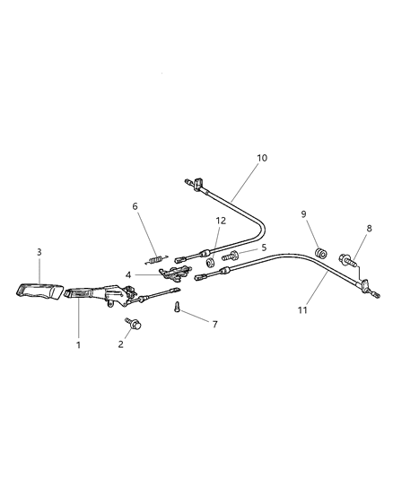 2004 Chrysler Crossfire Rear Cable Diagram for 5098986AA