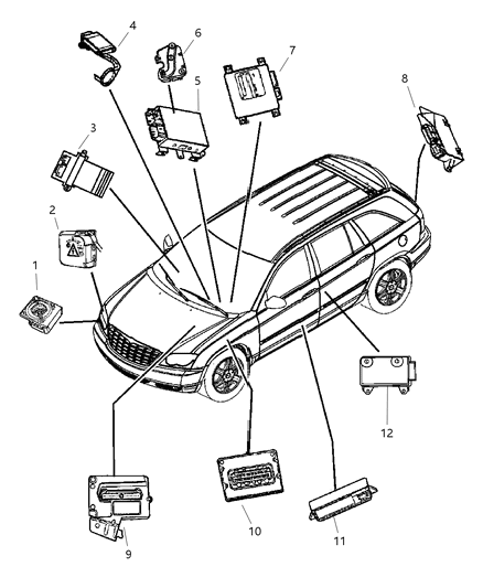 2004 Chrysler Pacifica Module Anti-Lock Brakes Diagram for 5101855AA