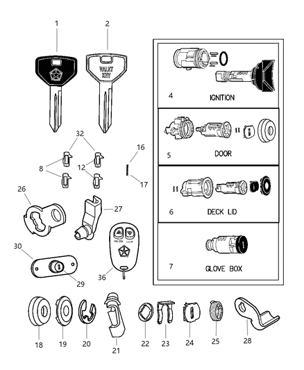 1997 Chrysler Cirrus Label Diagram for 4814469