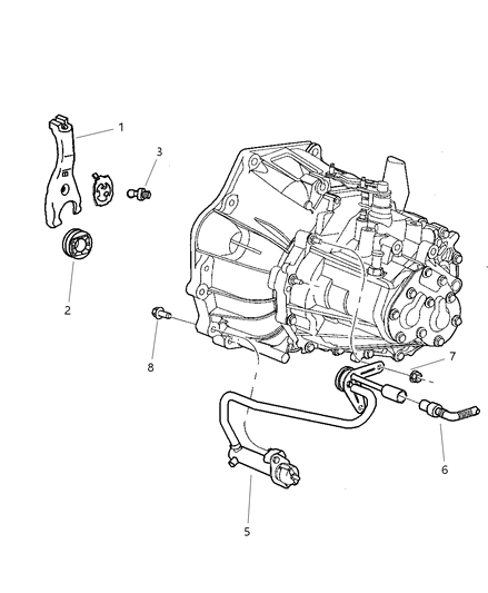 2001 Chrysler PT Cruiser Controls, Clutch Diagram 2 - Thumbnail