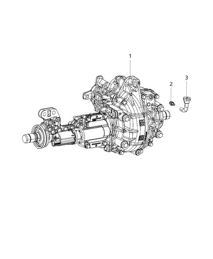 2020 Ram 1500 New Style Axle Housing And Vent, Front Diagram
