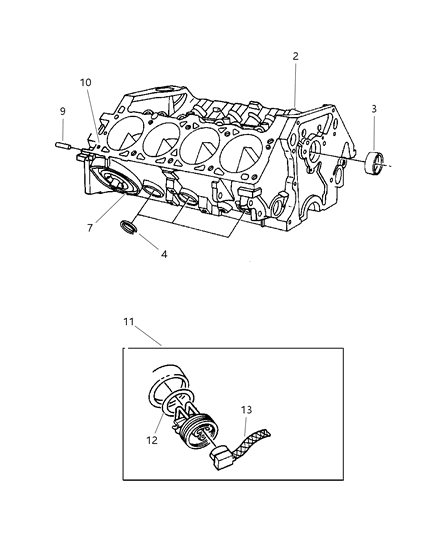 2003 Dodge Dakota Cylinder Block Diagram 3 - Thumbnail