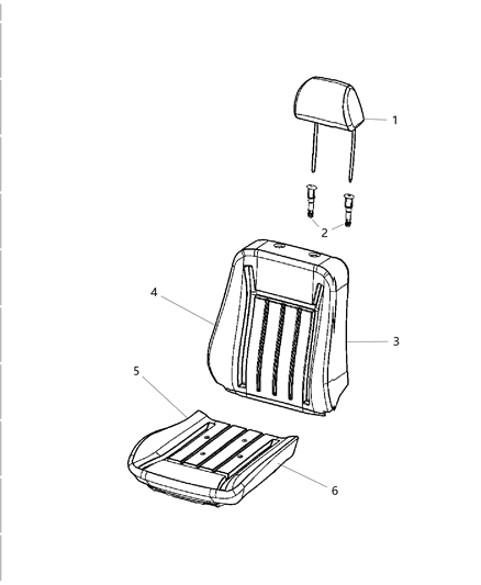 2014 Chrysler 300 Foam Seat Cushion Diagram for 68159307AA