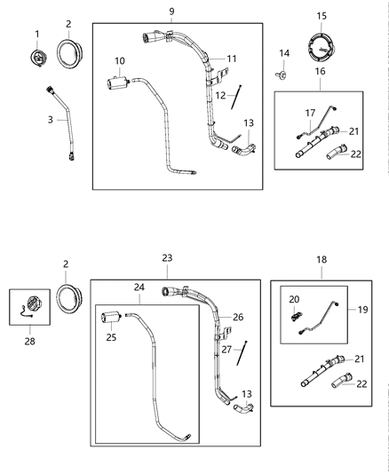 2017 Jeep Wrangler Fuel Cap Diagram for 52030387AB