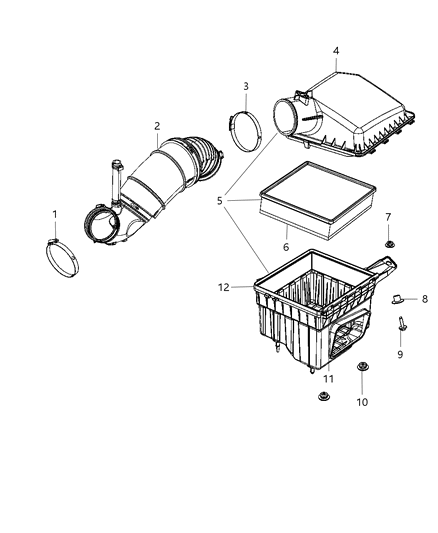 2011 Ram 3500 Cab Chassis Air Cleaner Diagram 2 - Thumbnail