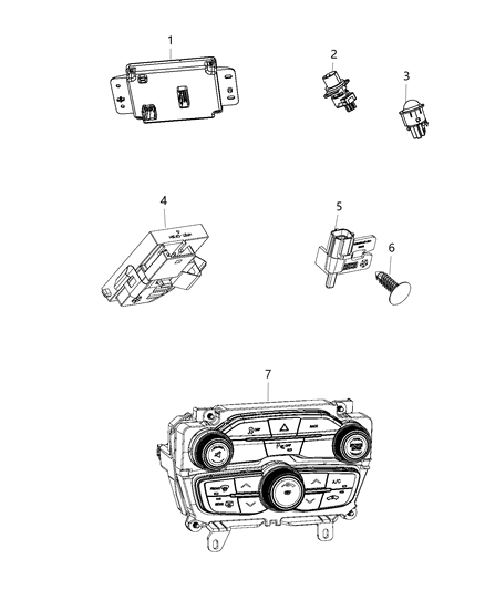 2015 Dodge Charger Heater Control Diagram for 56054674AB