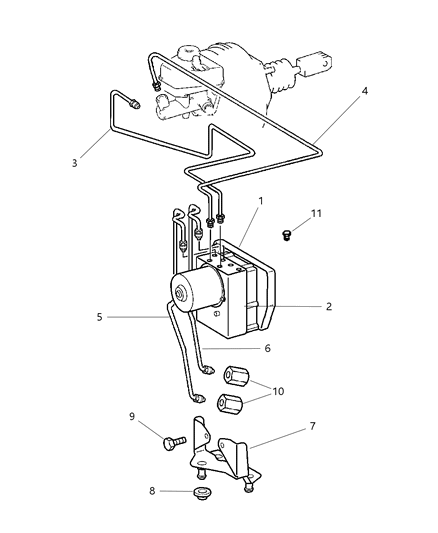 2006 Chrysler Crossfire Modulator Valve Diagram for 5161126AB