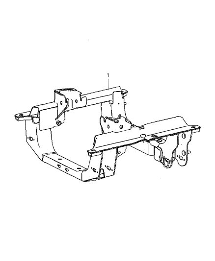 2007 Jeep Liberty Cradle Front Suspension Diagram for 52129324AA