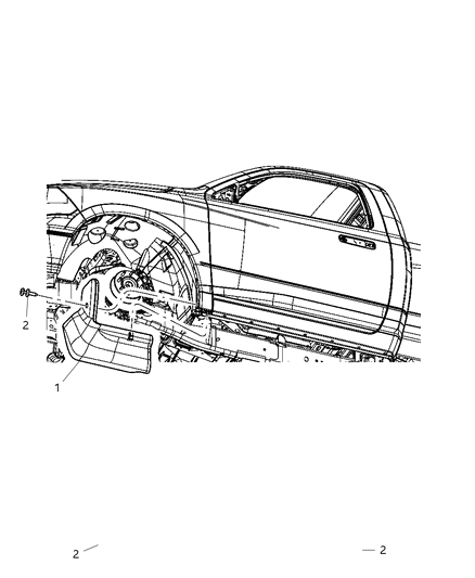 2013 Ram 3500 Cab Chassis Fender Guards Diagram
