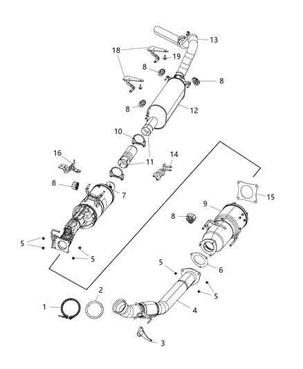 2016 Ram 2500 Exhaust System Diagram 2 - Thumbnail