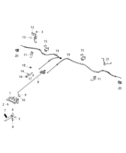2020 Ram ProMaster 3500 Nut Snap In Molding & Flare Attaching Diagram for 6510625AA