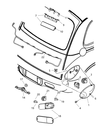 2005 Chrysler PT Cruiser Lamp Backup Diagram for 5288826AD
