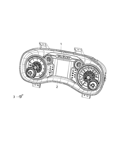 2019 Ram 1500 New Style Instrument Cluster Diagram