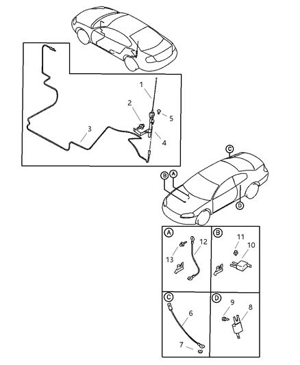 2001 Chrysler Sebring Condenser Noise Suppressor Diagram for MR472397