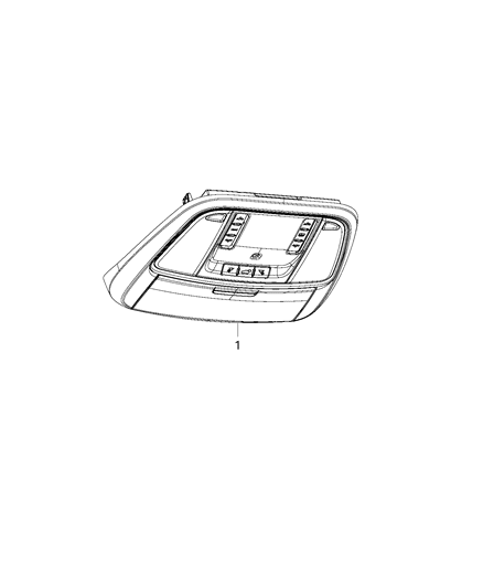 2014 Dodge Charger Overhead Console, Upper Diagram for 1RC67DX9AG