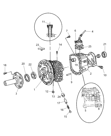 2000 Jeep Wrangler Case & Extension Diagram 1 - Thumbnail
