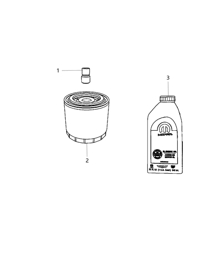 2018 Dodge Challenger Engine Oil , Filter , Adapter / Oil Cooler & Hoses / Tubes Diagram 3 - Thumbnail