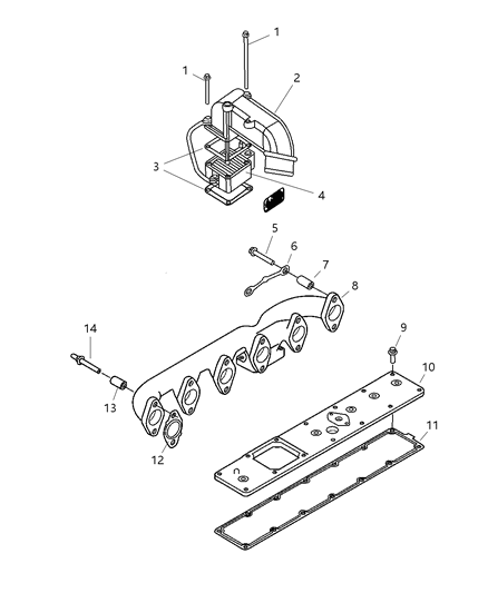 2003 Dodge Ram 1500 Stud Double Ended Diagram for 5014169AA