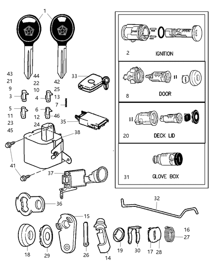 2005 Dodge Neon Battery, Remote Transmitter (Stamp Dl2016) Diagram for 83504802