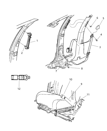 2000 Dodge Neon Cover, Front Diagram for JV77LAZ