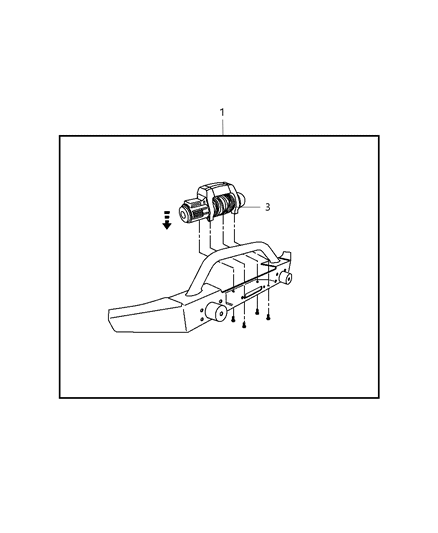 2013 Jeep Wrangler Winch & Mounting Kit Diagram
