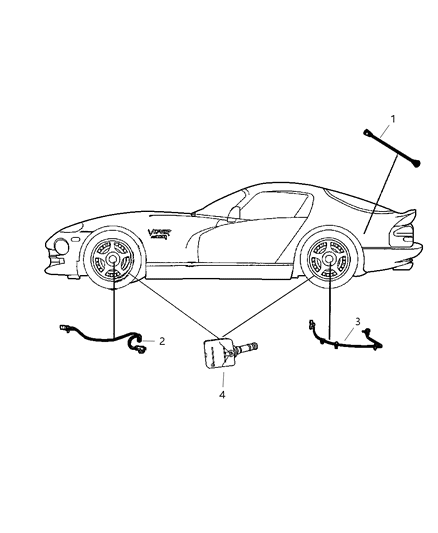 2004 Dodge Viper Sensors - Body Diagram