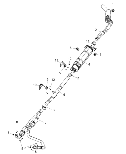 2019 Ram 2500 Exhaust System Diagram 1 - Thumbnail
