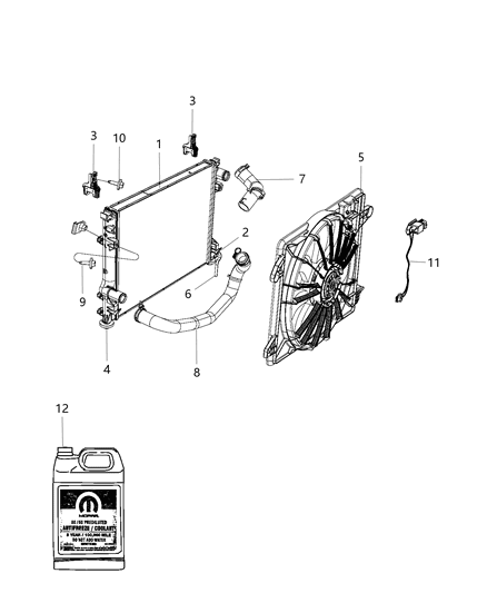 2014 Dodge Challenger Radiator & Related Parts Diagram 2 - Thumbnail