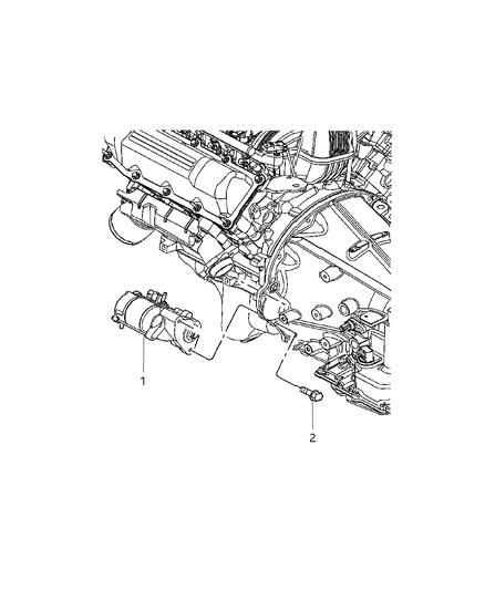 2007 Dodge Durango Starter & Mounting Diagram 1 - Thumbnail