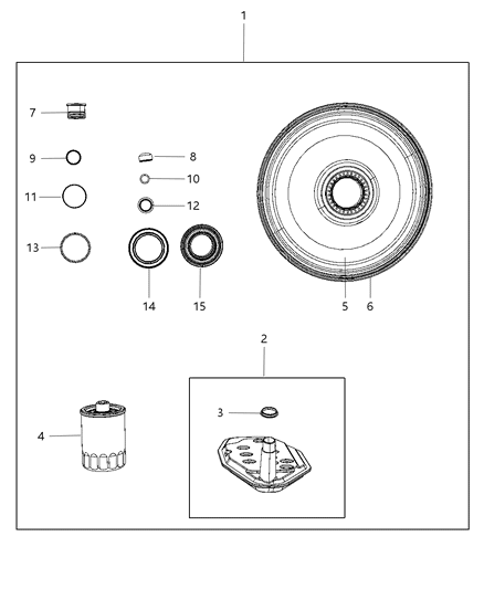 2012 Ram 1500 Seal Output Shaft Diagram for 68089735AA