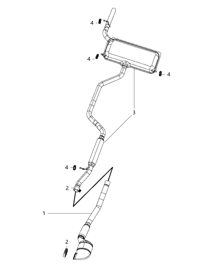 2010 Chrysler Sebring Exhaust System Diagram 1 - Thumbnail
