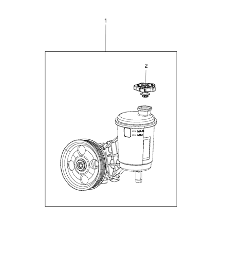 2017 Ram 5500 Power Steering Pump & Reservoir Diagram 1 - Thumbnail