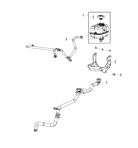 2020 Jeep Wrangler Coolant Recovery Bottle Diagram 3 - Thumbnail
