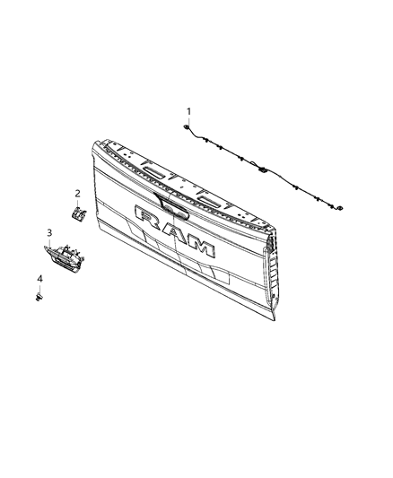 2021 Ram 1500 Wiring - Door & Liftgate Diagram 2 - Thumbnail