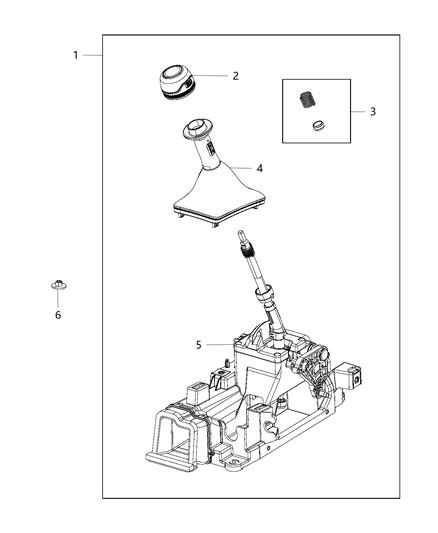 2018 Jeep Wrangler All-new Model Gear Shift Boot , Knob And Bezel Diagram