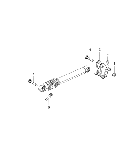 2019 Ram 2500 Damper Strut, Rear Diagram for 68414247AB