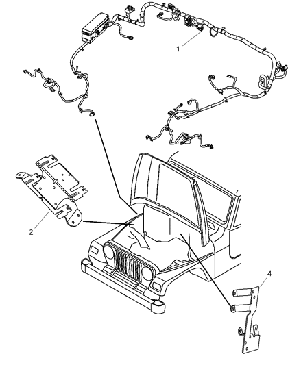2007 Jeep Wrangler Wiring - Headlamp & Dash Panel Diagram