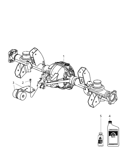 2009 Jeep Commander Rear Axle Assembly Diagram 1 - Thumbnail