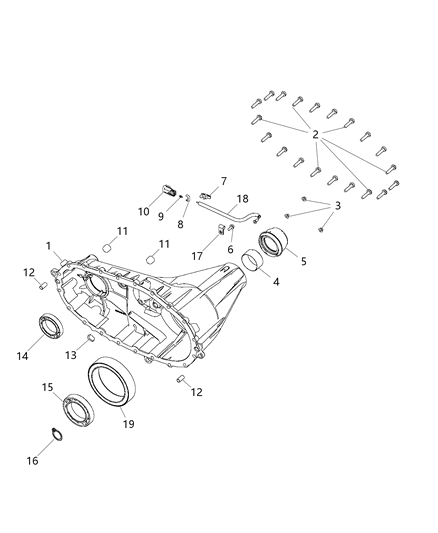 2020 Ram 3500 Cab Chassis Rear Case & Related Parts Diagram 1 - Thumbnail