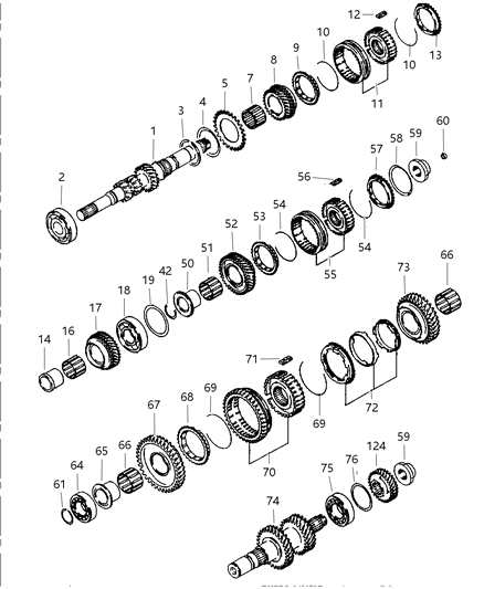 1997 Dodge Avenger Gear Train of Manual Transmission Diagram 1 - Thumbnail